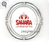 sbe, Sahara, Las Vegas - Est. 1952 - Orange imprint Glass Ashtray