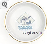 Sahara Hotel and Casino, Las Vegas - Blue imprint Porcelain Ashtray