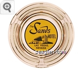 The Sands Hotel, Las Vegas, Nevada - Brown on yellow imprint Glass Ashtray