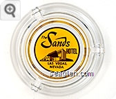The Sands Hotel, Las Vegas Nevada - Brown on yellow imprint Glass Ashtray