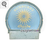 Sunburst, Sands, Hotel - Gold on blue imprint Metal Ashtray