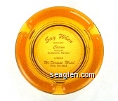 Saw When, Bar - Cafe, Casino, Hiway 95, McDermitt, Nevada, Lodging, McDermitt Motel, (702) 532-8588 - White imprint Glass Ashtray