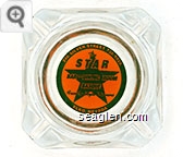 246 Silver Street, 738-9925, The Star Bar - Dining Room, Basque Family Style Dinners, Elko, Nevada - Green on orange imprint Glass Ashtray