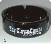 Shy Clown Casino, Sparks, Nevada - White imprint Glass Ashtray