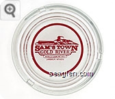 Sam's Town, Gold River, Hotel & Gambling Hall, Laughlin, Nevada - Red on white imprint Glass Ashtray