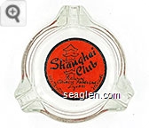 Shanghai Club, featuring Chinese Foods and Liquors, 623 B - Street, Sparks - Nevada - Black on red imprint Glass Ashtray