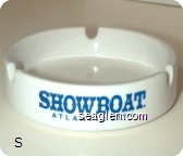 Showboat, Atlantic City - Blue imprint Porcelain Ashtray