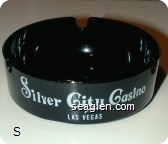 Silver City Casino, Las Vegas - White imprint Glass Ashtray