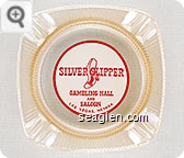Silver Slipper Gambling Hall and Saloon, Las Vegas, Nevada - Red on white imprint Glass Ashtray