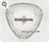 Silver Slipper - Silver and black imprint Glass Ashtray