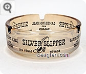Silver Slipper, Las Vegas, Nevada, Gambling Hall and Saloon - Black imprint Glass Ashtray