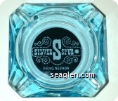 Silver Spur, Reno, Nevada - White on black imprint Glass Ashtray