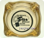 Joe Mackie's New Star Broiler, On U.S. 40, Downtown Winnemucca, Nevada - Black imprint Glass Ashtray