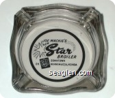 Joe Mackie's New Star Broiler, On U.S. 40, Downtown Winnemucca, Nevada - Black imprint Glass Ashtray