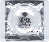 Silver Legacy, Resort Casino, Reno - Black imprint Glass Ashtray
