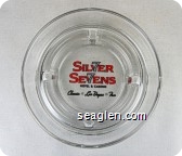 Silver Sevens, Hotel & Casino, Classic Las Vegas Fun - Red and black imprint Glass Ashtray
