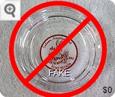 Snowshoe Lodge; A 'reproduction' ashtray. (2024) - Red on white silkscreen imprint Glass Ashtray