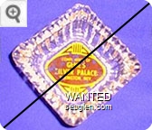 Compliments of Gene's Silver Palace, Yerington, Nevada - Yellow on orange imprint Glass Ashtray