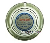 Family Restaurant & Gift Shop, Sierra Sid's, Auto / Truck Plaza, Where You Deserve & Get - The Best -, Sparks - Winnemucca - Mesquite - Blue and orange on white imprint Glass Ashtray