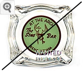 At the Arch, The Stag Bar, Reno, Nevada - Black on green imprint Glass Ashtray
