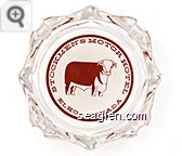 Stockmen's Motor Hotel, Elko, Nevada - Red on white imprint Glass Ashtray