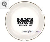 Sam's Town, Tunica, MS - Black imprint Porcelain Ashtray