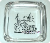 St. Croix Casino and Hotel, Turtle Lake, WI - Black imprint Glass Ashtray