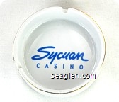 Sycuan Casino - Blue imprint Porcelain Ashtray