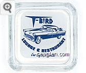 T-Bird Lounge & Restaurant, Las Vegas, Nevada - Blue on white imprint Glass Ashtray