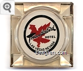 Thunderbird Hotel, Las Vegas, Nevada - Red and black imprint Glass Ashtray