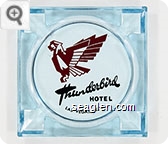 Thunderbird Hotel, Las Vegas, Nev. - Red and black imprint Glass Ashtray