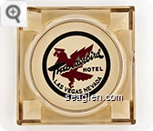 Thunderbird Hotel, Las Vegas nevada - Red and black imprint Glass Ashtray