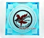 Thunderbird Hotel, Las Vegas nevada - Red and black imprint Glass Ashtray