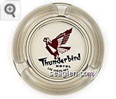 Thunderbird Hotel, Las Vegas, Nev. - Black and red imprint Glass Ashtray