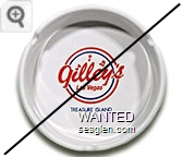 Gilley's, Las Vegas, Treasure Island - Red and blue imprint Porcelain Ashtray