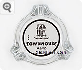 ''The Riding Lesson'', The Town House Reno, No 512 - Brown on white imprint Glass Ashtray