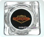 Atlantic City, Tropicana, Hotel and Casino - Red and gold on black imprint Glass Ashtray
