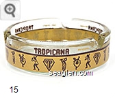 Tropicana, Las Vegas, Nevada - Brown on tan imprint Glass Ashtray