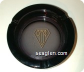 (T logo) - Gold imprint Glass Ashtray