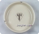(T logo) - Gold imprint Porcelain Ashtray