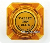 Valley Inn Club, Mesquite, Nevada - Black on white imprint Glass Ashtray