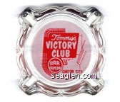 Tommy's Victory Club, Bar Gaming, Carson City Nevada - Red on white imprint Glass Ashtray