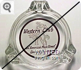 Western Club, on ''America's Main Street'' Lovelock, Nevada - Brown on white imprint Glass Ashtray