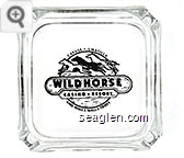 Cayuse - Umatilla, Wildhorse, and Walla Walla Tribes - Black imprint Glass Ashtray