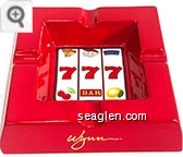 Wynn - Yellow imprint Porcelain Ashtray
